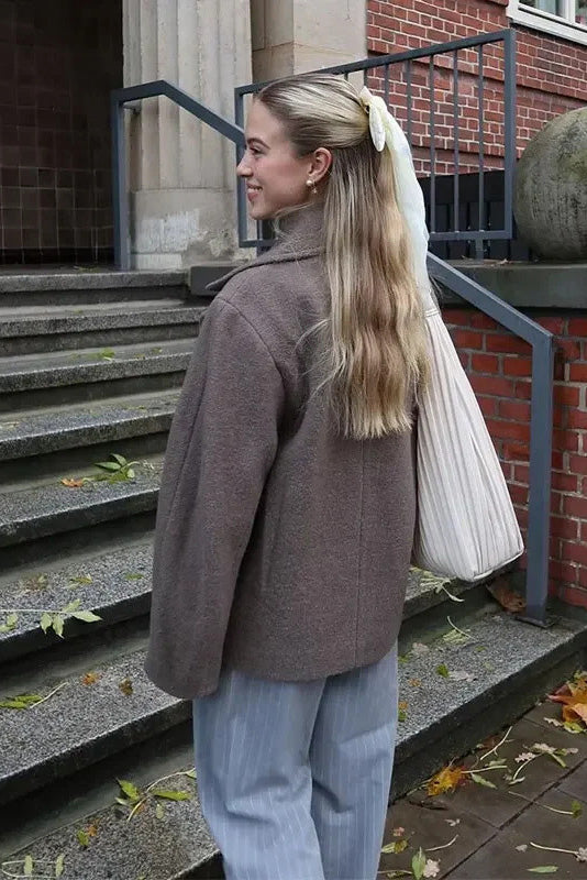 Modern Ultimate Cold-Tone Korean Cropped Jacket