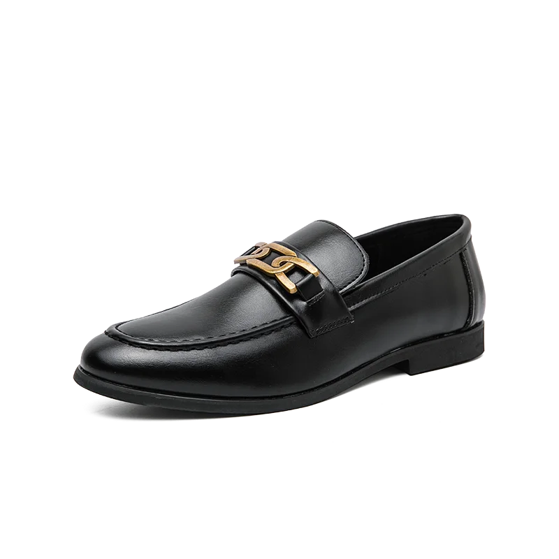 Vegan Leather Loafers with Two-Tone Detail