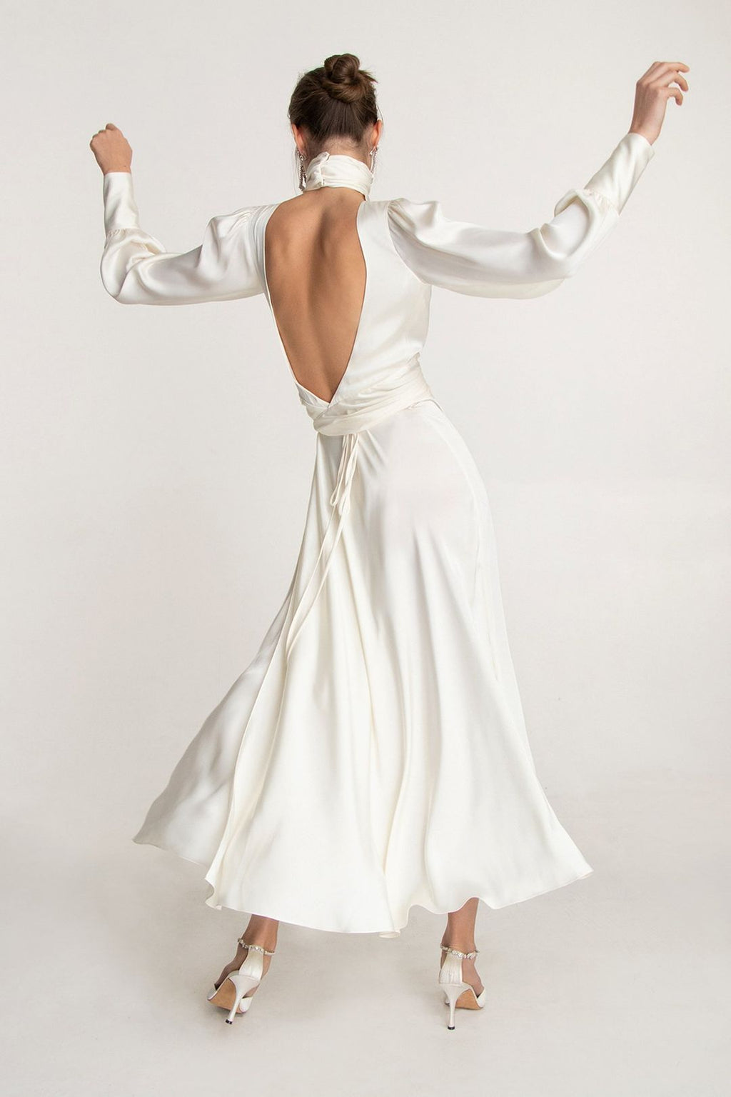 Modern Galaxy White Evening Gown