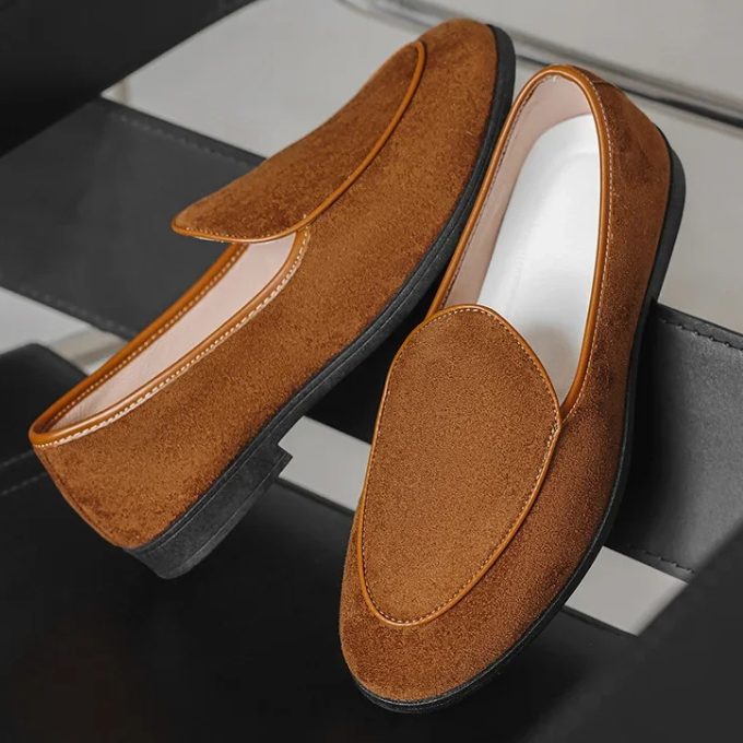 Suede Loafers with Lightweight Construction