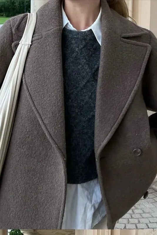 Modern Ultimate Cold-Tone Korean Cropped Jacket