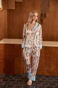 Coordinated Ski Sports Print Pajama Set