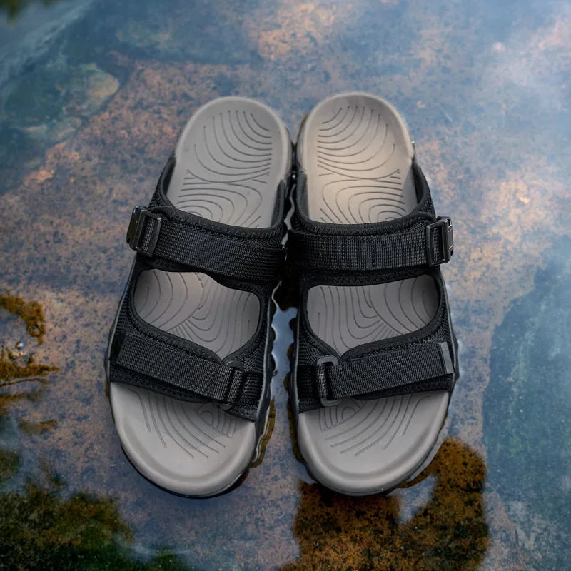 Sandals with Woven Detail
