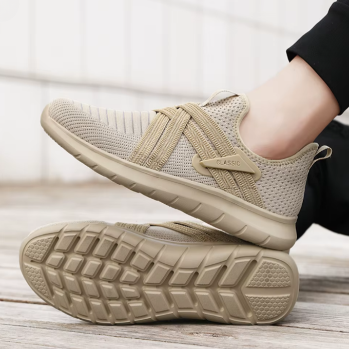 Knit Slip-On Shoes with Cushioned Sole