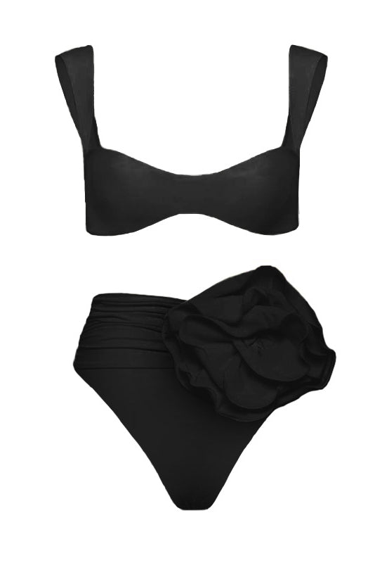 Embellished Ruched Two-Piece Bikini