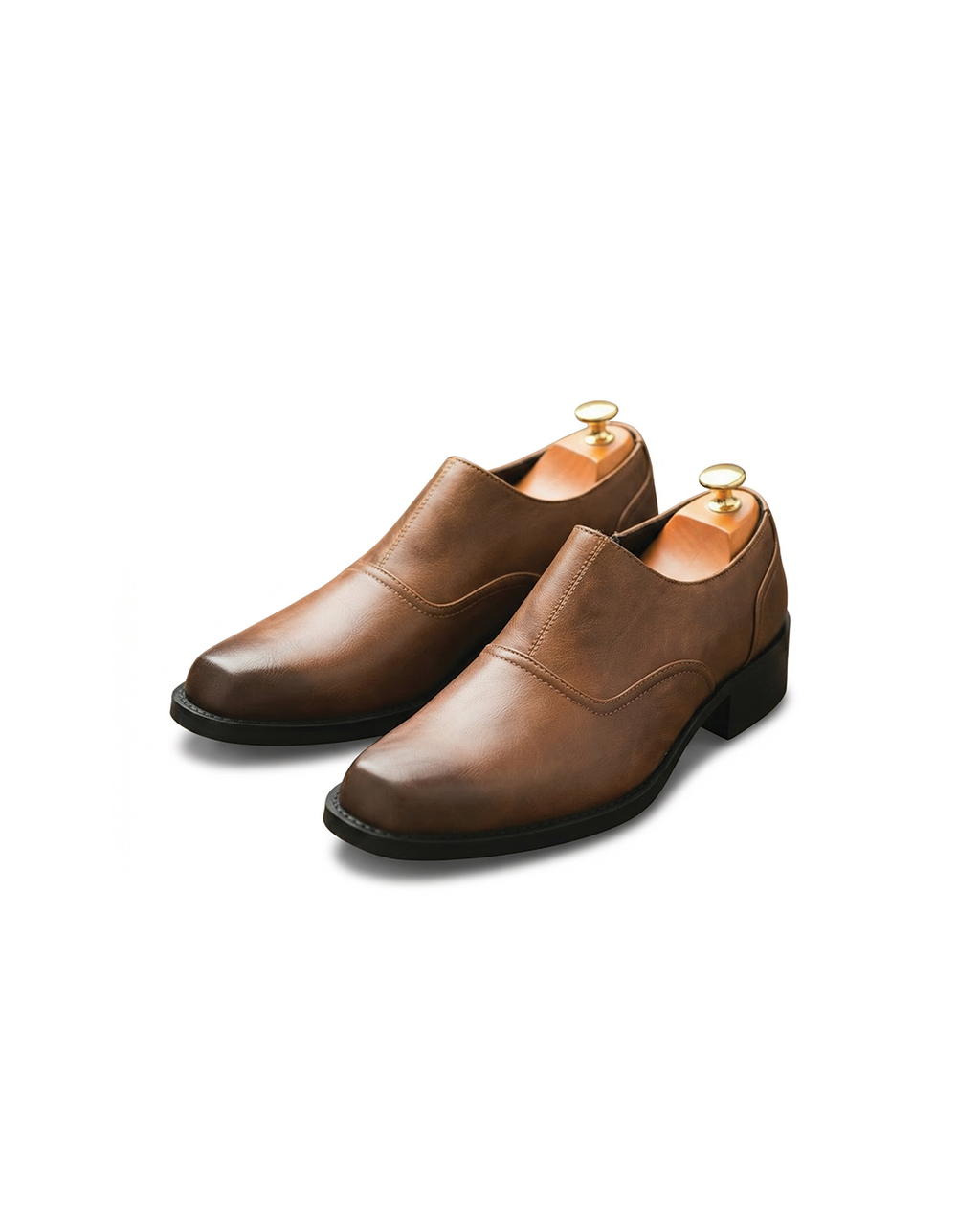 Full-Grain Leather Boots with Rubber Sole