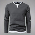 Denim Sweater with V-Neck