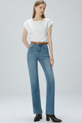 Modern French Fry Wide-leg Slim Jeans