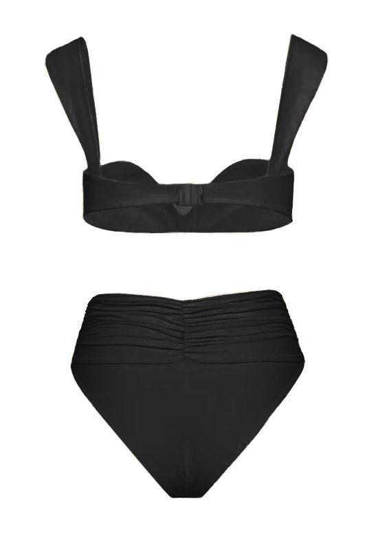 Embellished Ruched Two-Piece Bikini