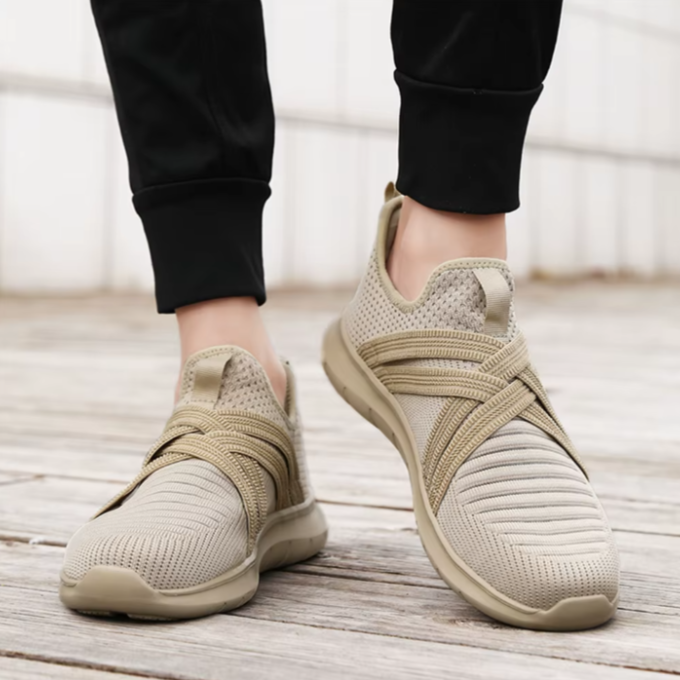 Knit Slip-On Shoes with Cushioned Sole