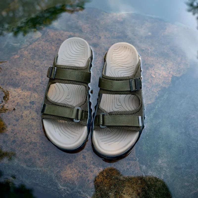 Sandals with Woven Detail