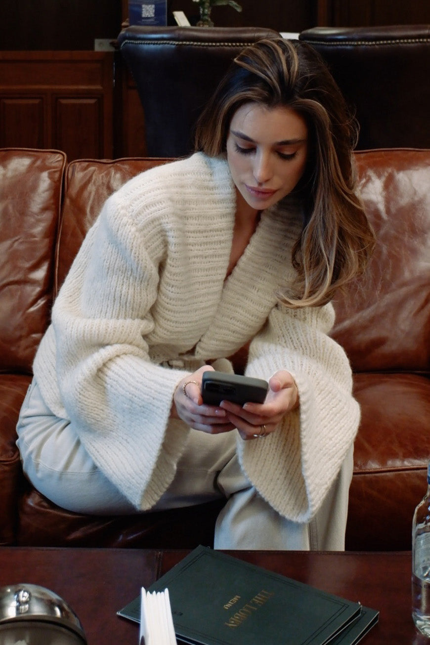 Luxury Lrregular Knitted Knit Cardigan