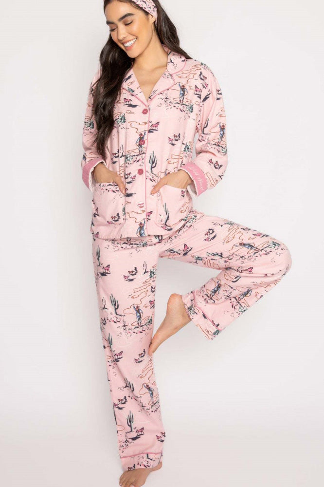 Coordinated Western Desert Print Pajama Set