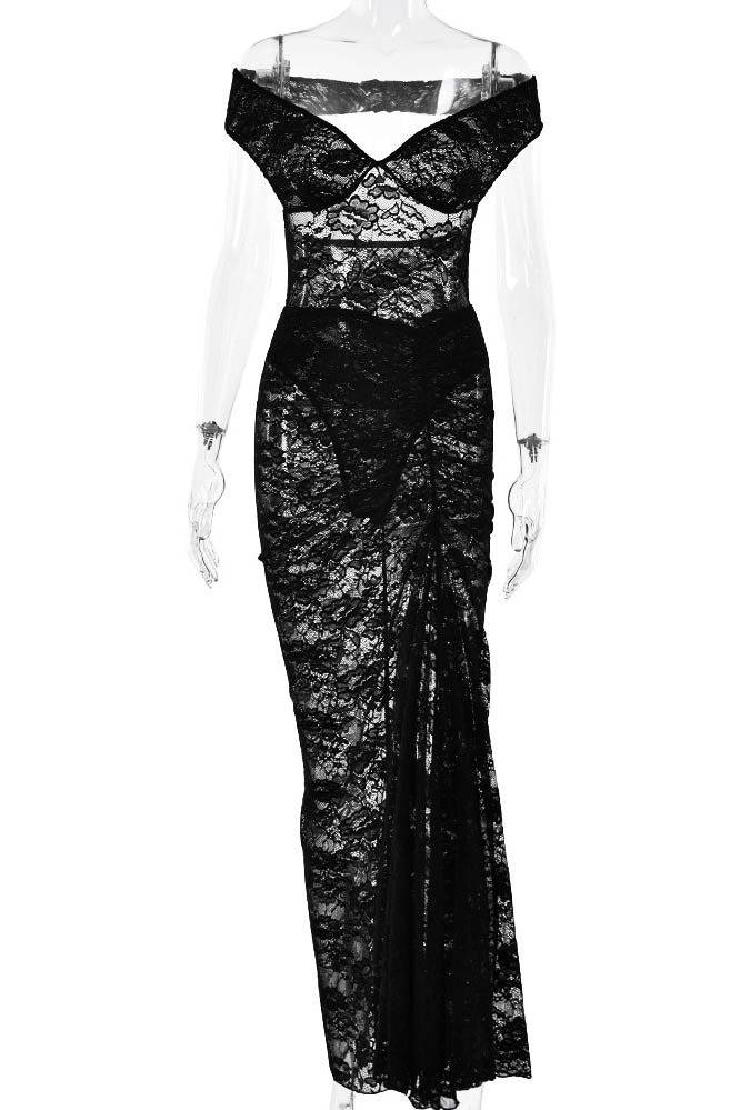 Lace Whisper - Open-Back Skirt Ensemble
