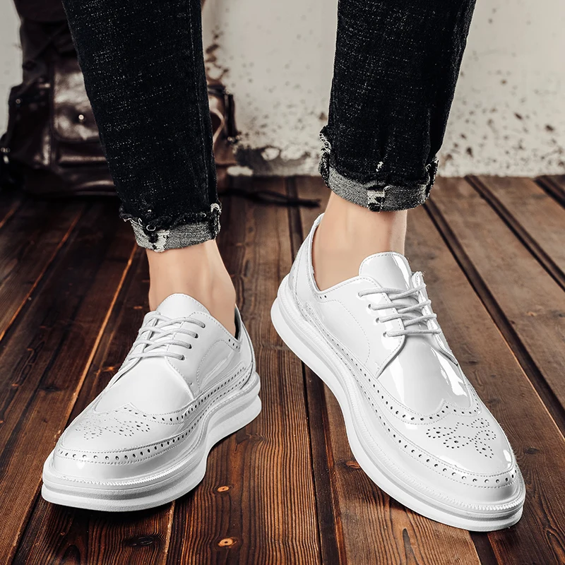 Leather Brogue Shoes with All-Day Comfort