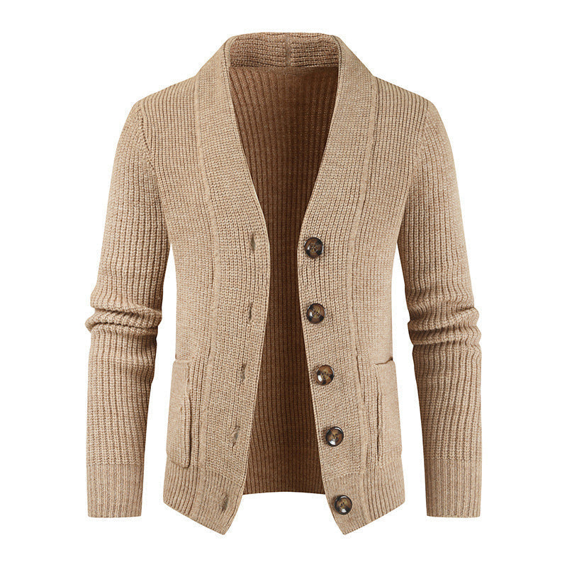 Wool Blend Cardigan with Button Front