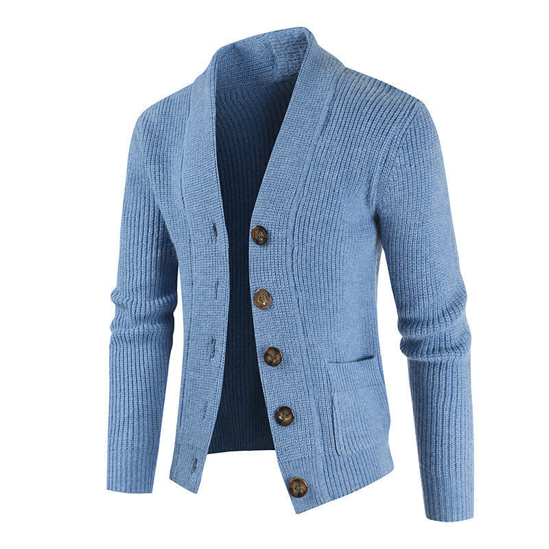 Wool Blend Cardigan with Button Front