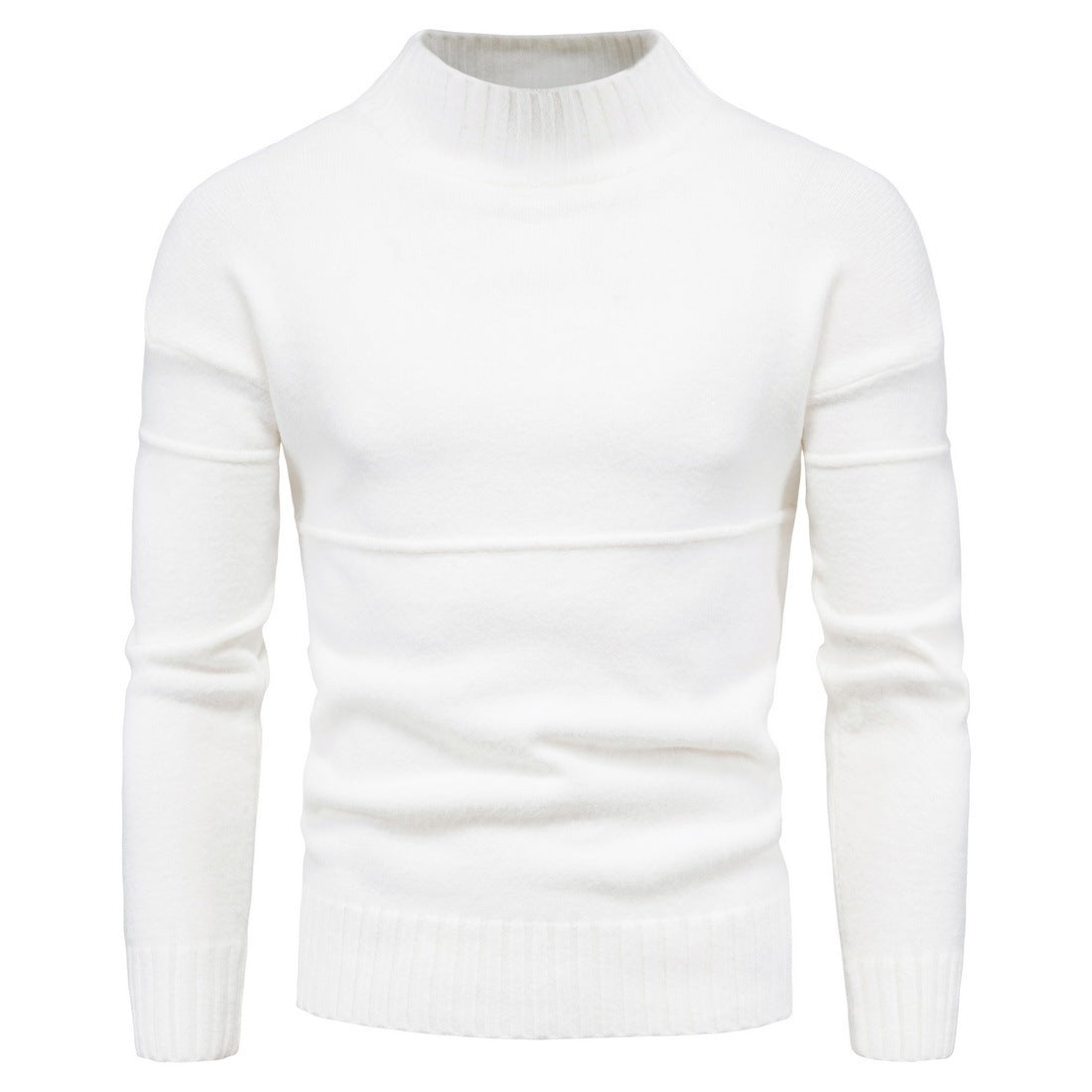 Wool Blend Sweater with Stand Collar