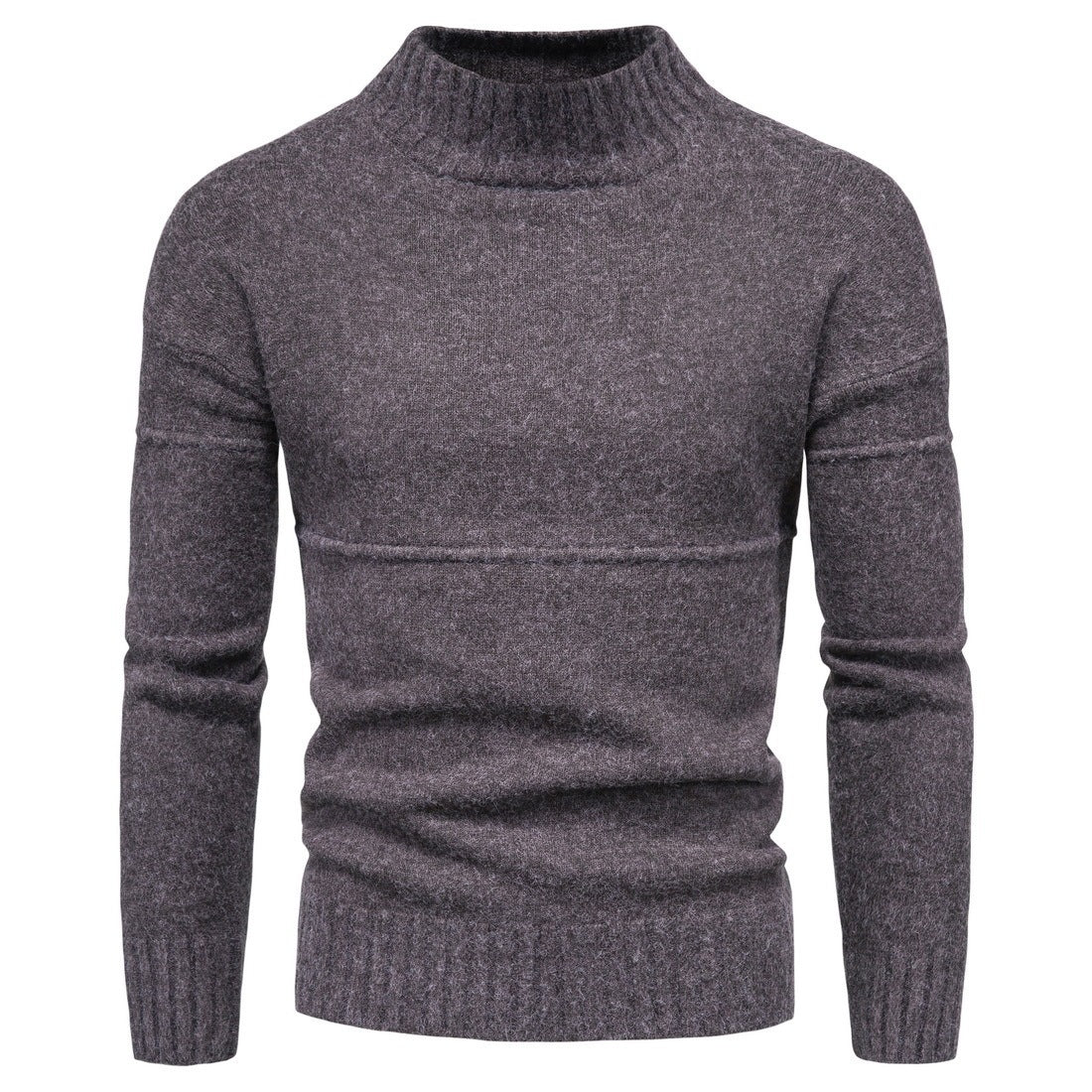 Wool Blend Sweater with Stand Collar