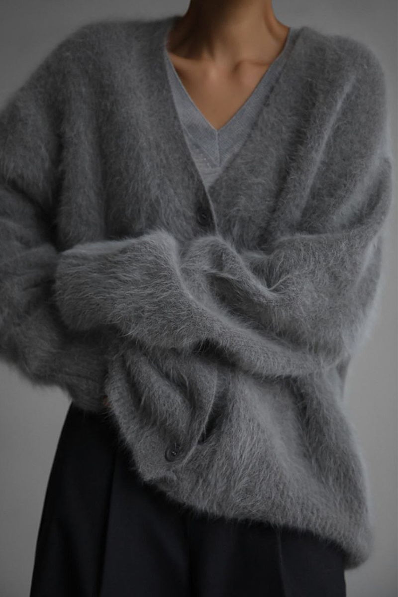 Celebrities Refined Solid Buttons V-Neck Outerwear