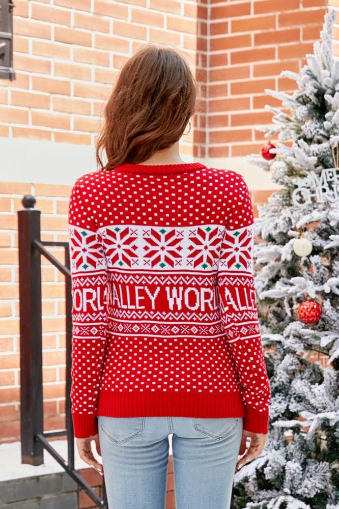 Cartoon Embroidered Knitted Knit Sweater