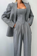Modern Professional Belted Suit