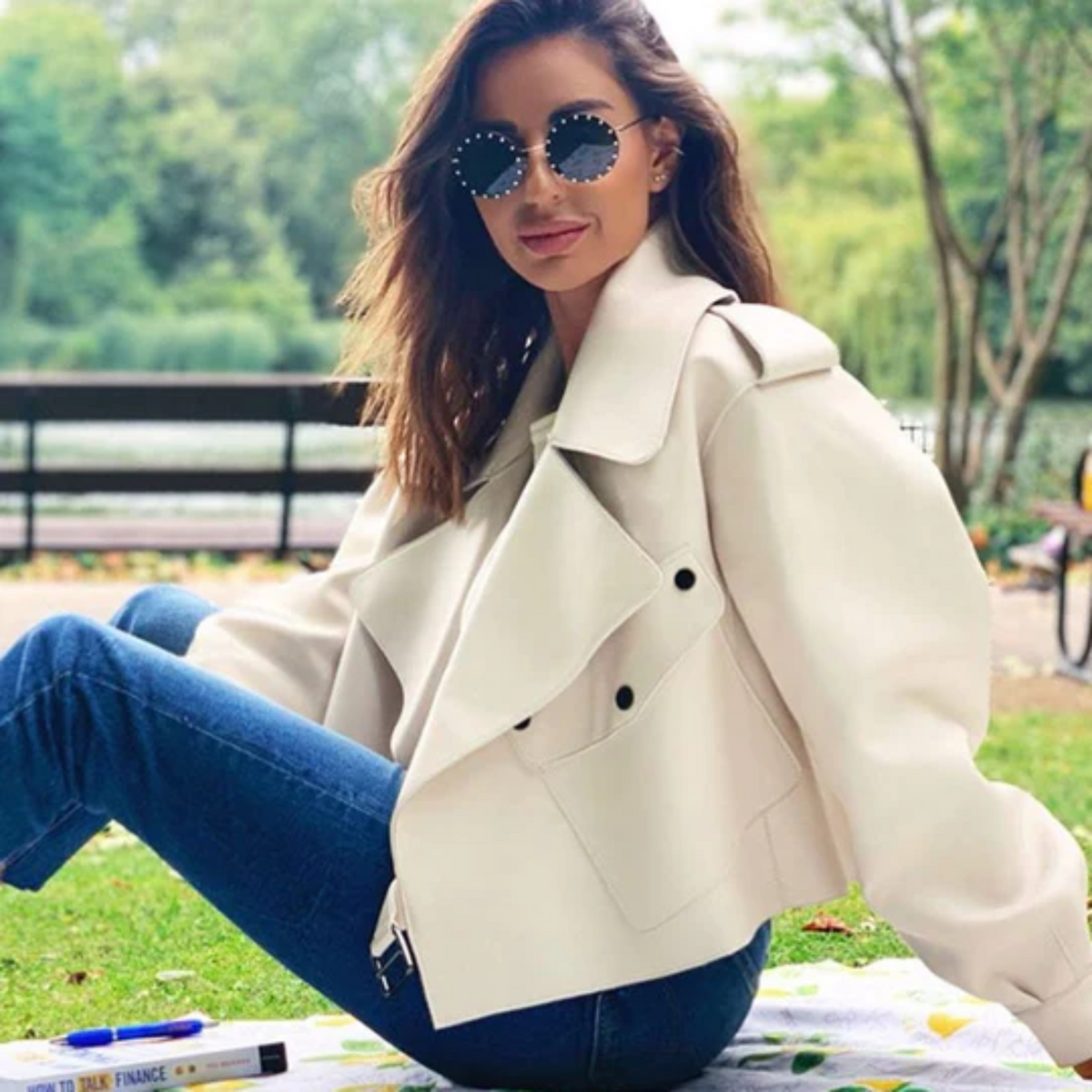 Cropped Leather Jacket in a Casual Style