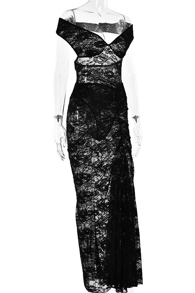 Lace Whisper - Open-Back Skirt Ensemble