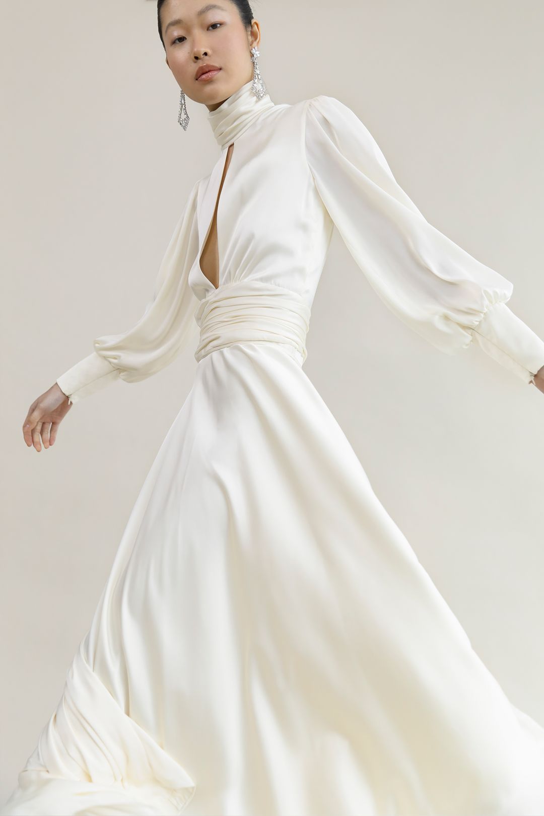 Modern Galaxy White Evening Gown