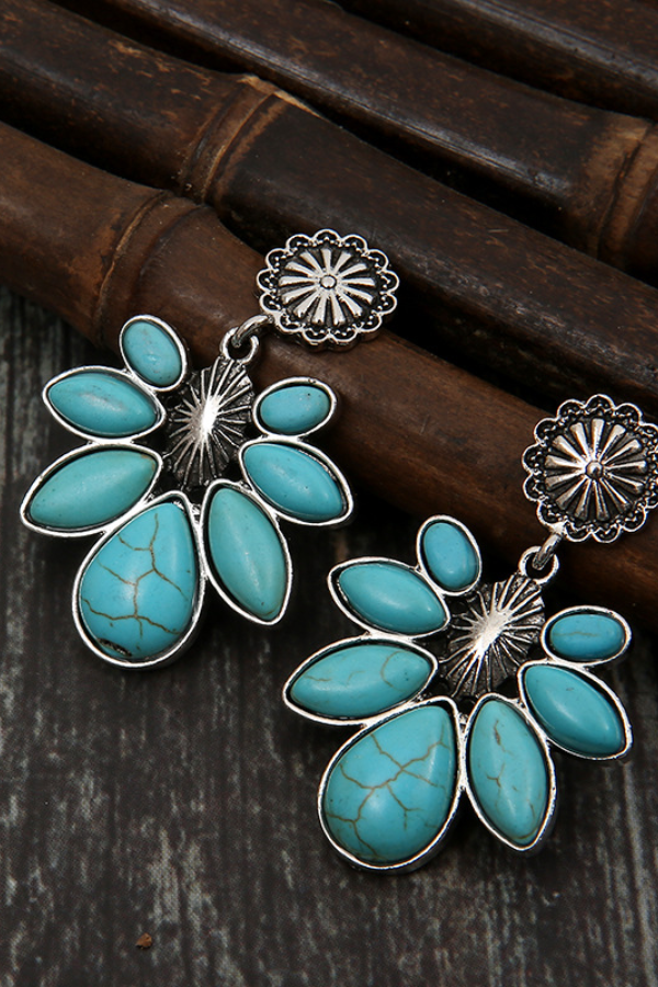 Women's Boho Flower Drop Earrings