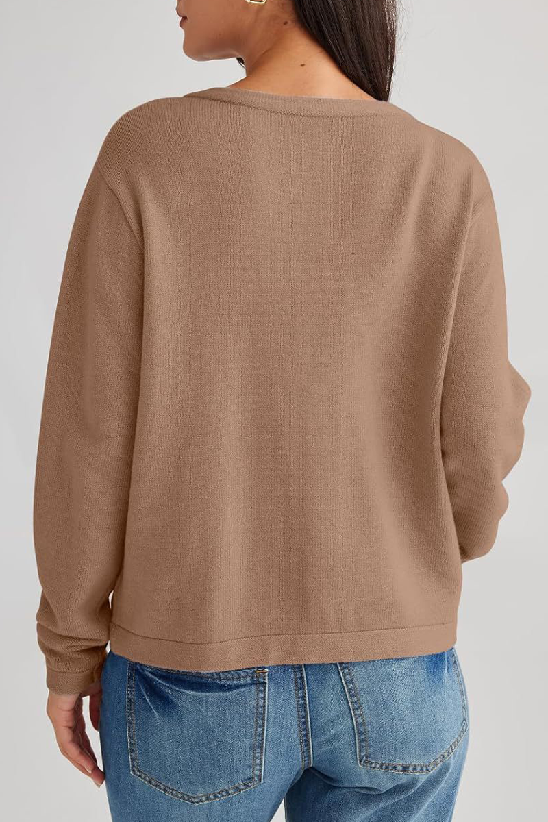 Relaxed Daily Solid Pocket Buttons Crew Neck Outerwear(3 Colors)