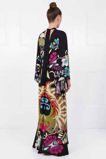 Peacock Magnifico Maxi-Length Dress Multi