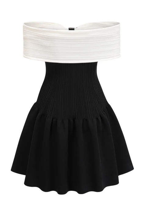 Chanel Style One-Shoulder Short Dress