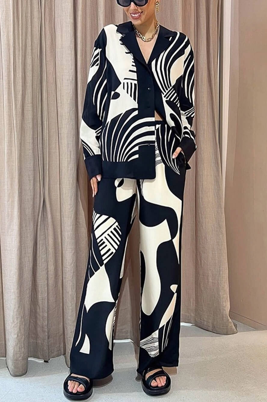 Coordinated Trendy Graffiti Print Set