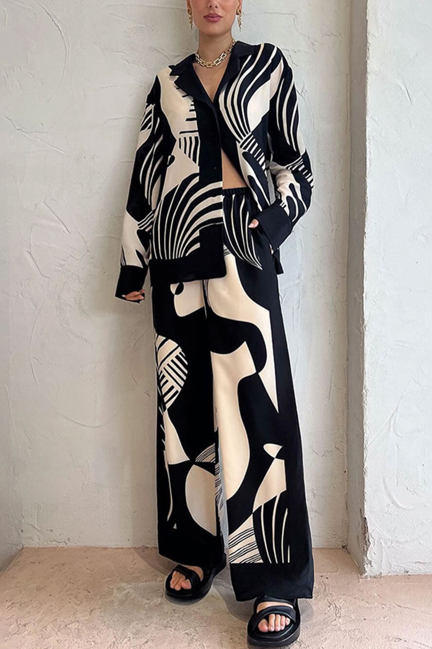 Coordinated Trendy Graffiti Print Set