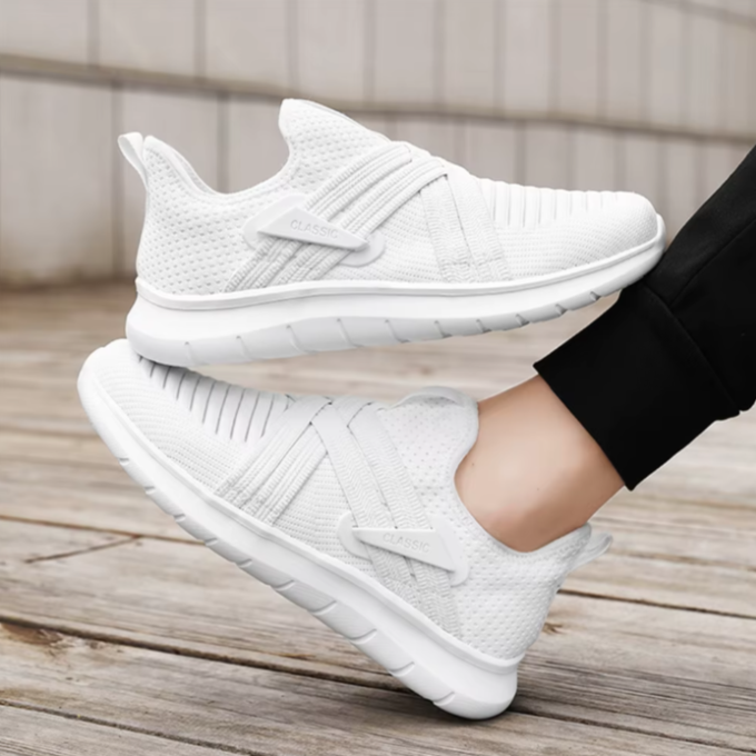 Knit Slip-On Shoes with Cushioned Sole
