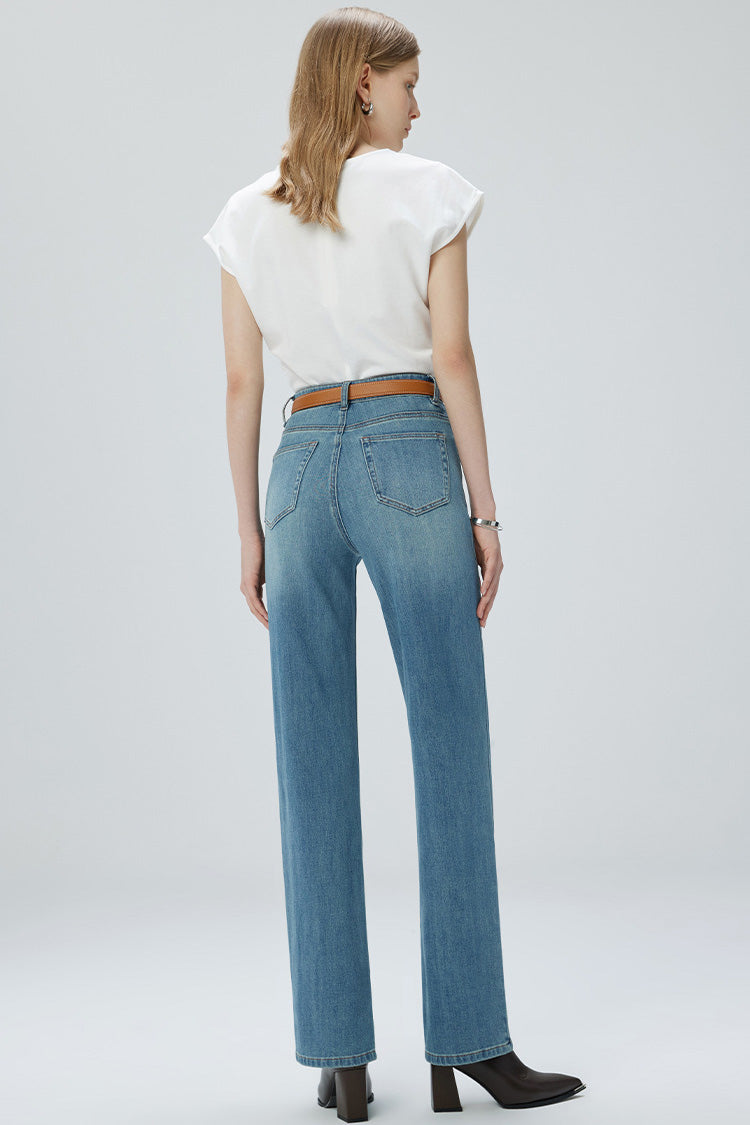 Modern French Fry Wide-leg Slim Jeans