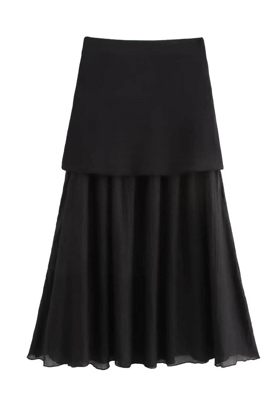 Coordinated Summer Urban V-Neck Skirt Set
