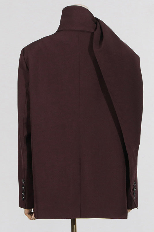 Modern Loose Shawl Ribbon Suit Jacket