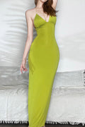 Stylish Tie-Back Fitted Midi-Length Dress