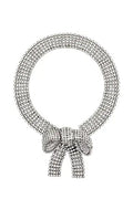 Statement Crystal Embellished Bowknot Necklace
