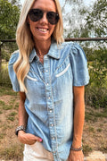 The Booker Western Button-Front (Blue)