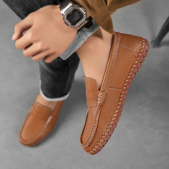 Full-Grain Leather Loafers with All-Day Comfort