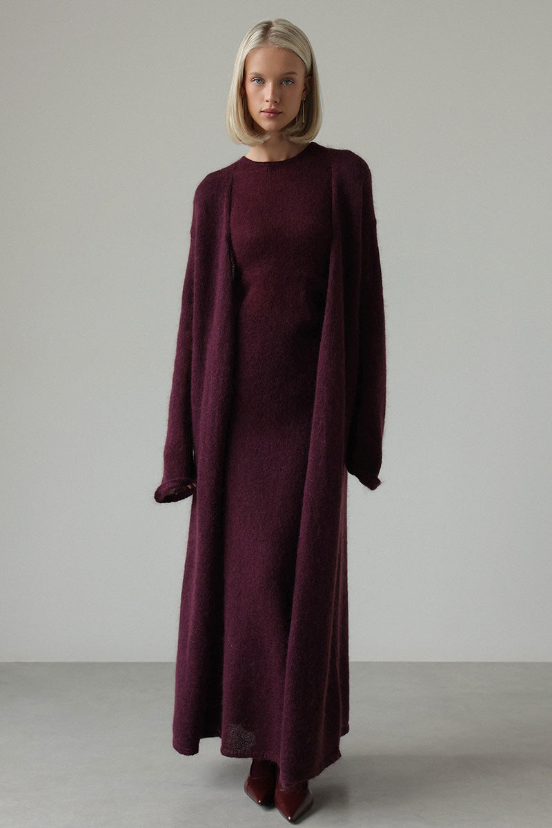 Cozy Knit Cardigan & Knit Dress Set