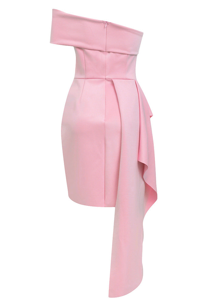Modern Off-Shoulder Side-Slit Gown