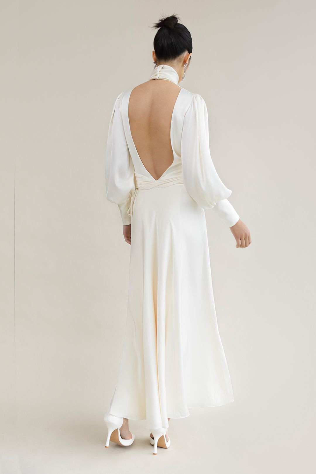 Modern Galaxy White Evening Gown