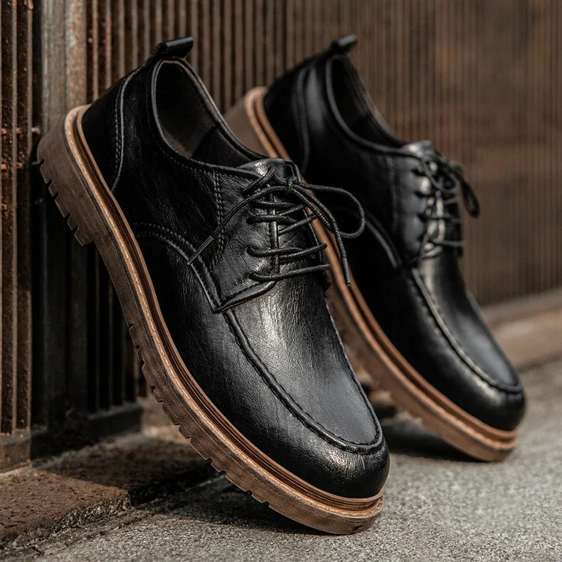 Leather Shoes with Lug Sole