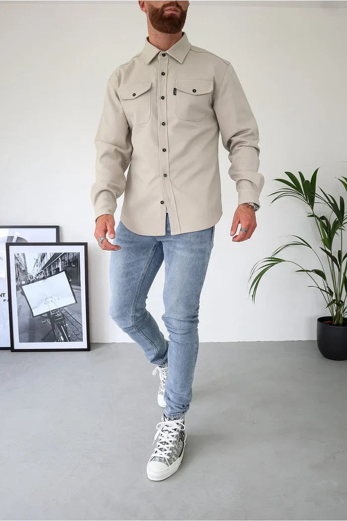 Shirt Jacket with Button Front