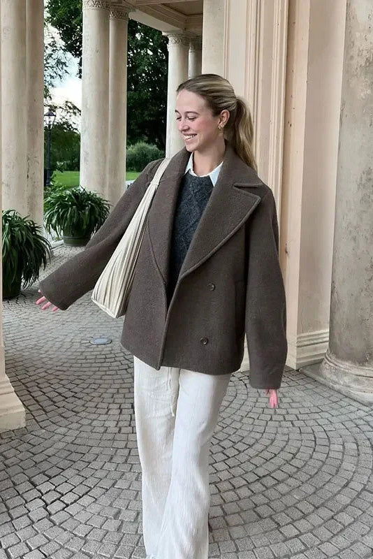 Modern Ultimate Cold-Tone Korean Cropped Jacket