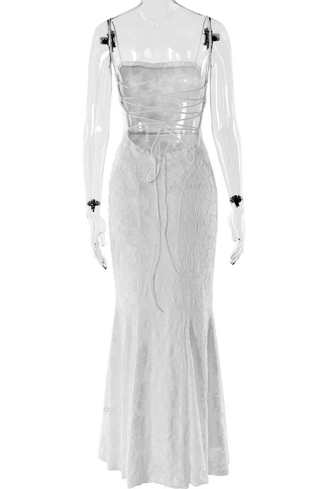 Tied Allure - Open-Back Slim Dress